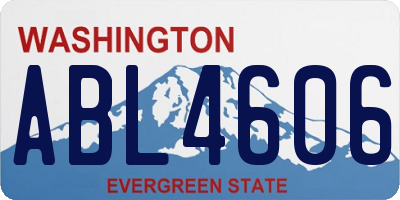 WA license plate ABL4606