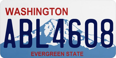 WA license plate ABL4608