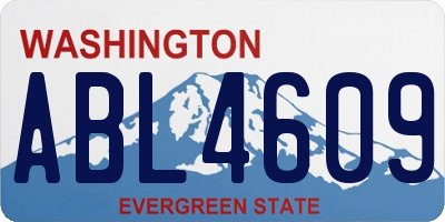 WA license plate ABL4609