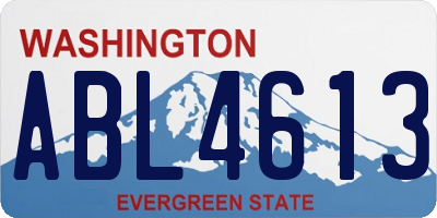 WA license plate ABL4613