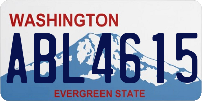 WA license plate ABL4615