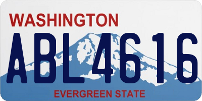 WA license plate ABL4616