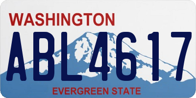WA license plate ABL4617