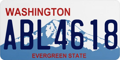 WA license plate ABL4618