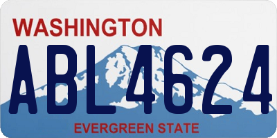 WA license plate ABL4624