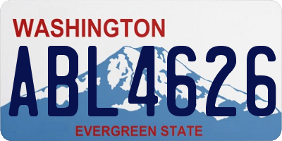 WA license plate ABL4626