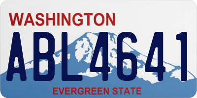 WA license plate ABL4641