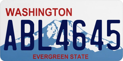 WA license plate ABL4645