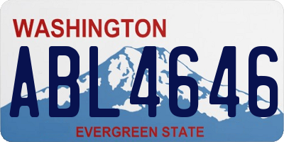 WA license plate ABL4646