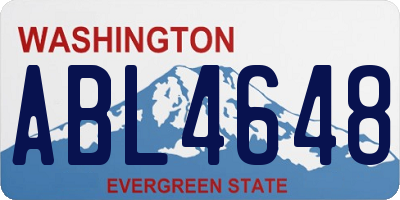 WA license plate ABL4648
