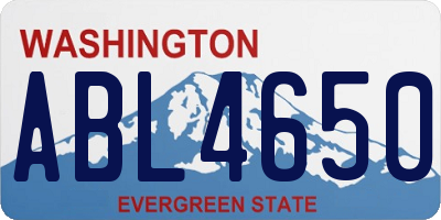 WA license plate ABL4650