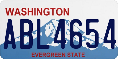 WA license plate ABL4654