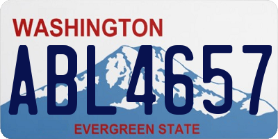 WA license plate ABL4657