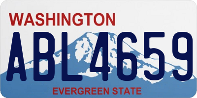 WA license plate ABL4659
