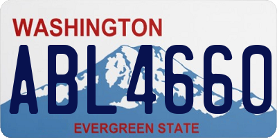 WA license plate ABL4660