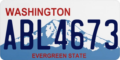 WA license plate ABL4673