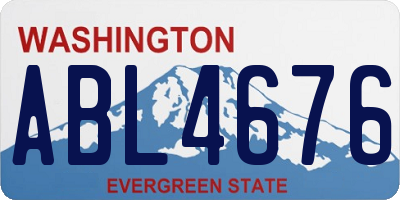 WA license plate ABL4676