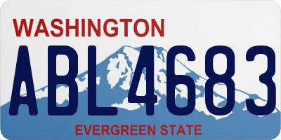 WA license plate ABL4683
