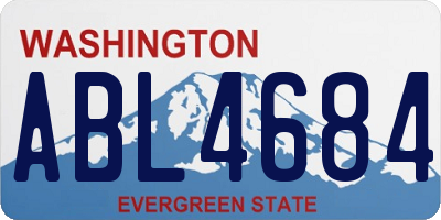 WA license plate ABL4684