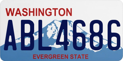 WA license plate ABL4686