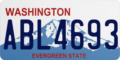 WA license plate ABL4693
