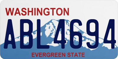 WA license plate ABL4694