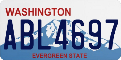 WA license plate ABL4697