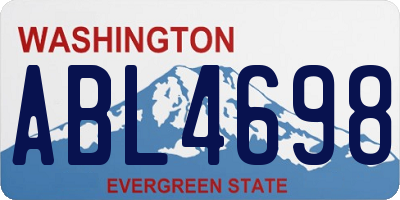 WA license plate ABL4698