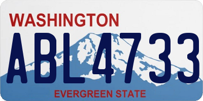 WA license plate ABL4733