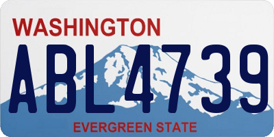 WA license plate ABL4739