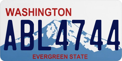WA license plate ABL4744
