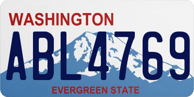 WA license plate ABL4769