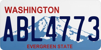 WA license plate ABL4773