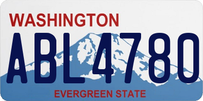 WA license plate ABL4780