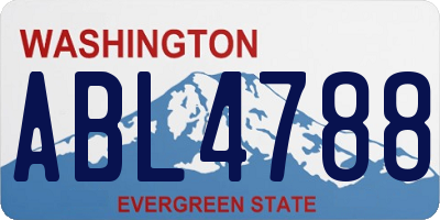 WA license plate ABL4788