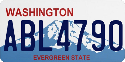 WA license plate ABL4790