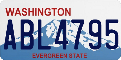 WA license plate ABL4795