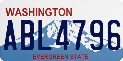 WA license plate ABL4796