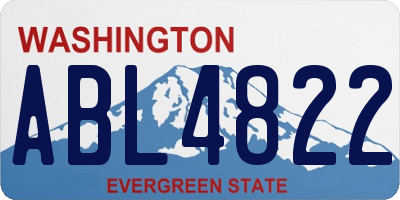 WA license plate ABL4822