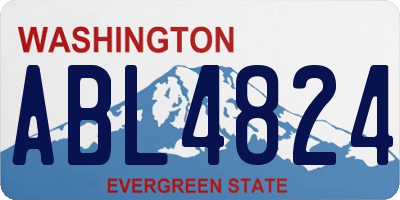 WA license plate ABL4824
