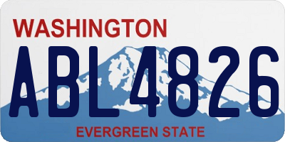 WA license plate ABL4826