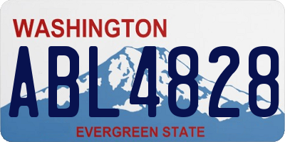 WA license plate ABL4828
