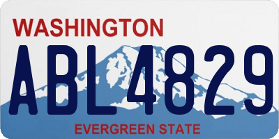 WA license plate ABL4829