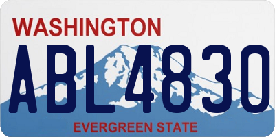 WA license plate ABL4830