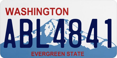 WA license plate ABL4841