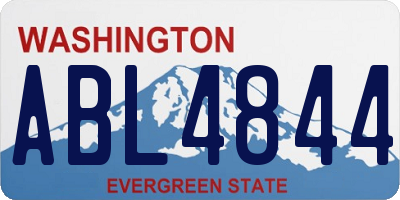 WA license plate ABL4844