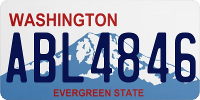 WA license plate ABL4846