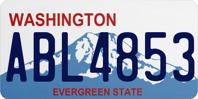 WA license plate ABL4853