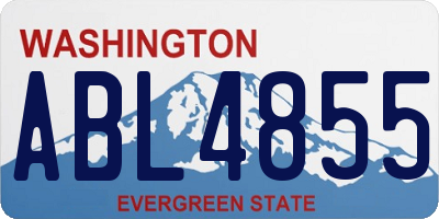WA license plate ABL4855