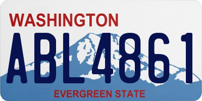 WA license plate ABL4861